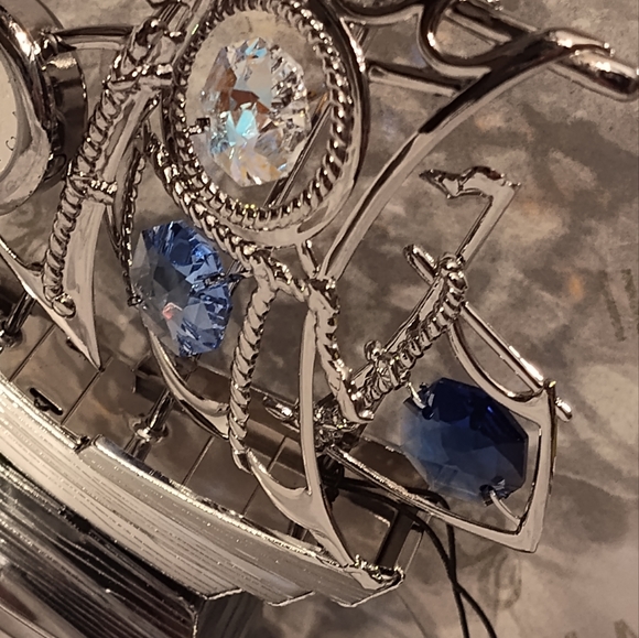 NWT!! Matashi Crystal Sailboat Clock - Picture 5 of 13